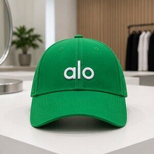 ALO Yoga Green Clean Baseball Cap Hat Activewear